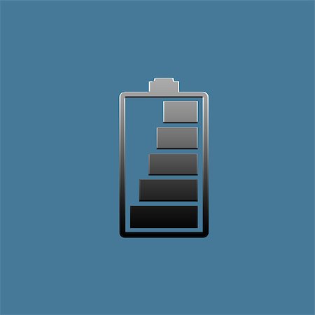 simsearch:400-04265733,k - charging battery icon isolated on blue background Stock Photo - Budget Royalty-Free & Subscription, Code: 400-08038578