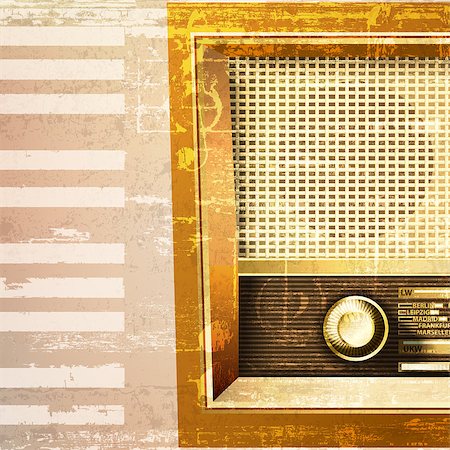 simsearch:400-08507108,k - abstract beige grunge piano background with retro radio Photographie de stock - Aubaine LD & Abonnement, Code: 400-08038572