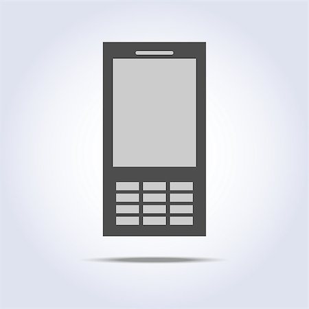 simsearch:400-08978209,k - Phone retro icon gray colors. Vector illustration Stock Photo - Budget Royalty-Free & Subscription, Code: 400-08038600