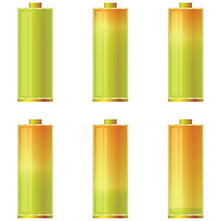 recharging batteries symbol - colorful illustration  with battery icons on white background Stock Photo - Budget Royalty-Free & Subscription, Code: 400-08038634