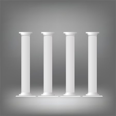 designs for decoration of pillars - illustration  with greek columns on dark background Foto de stock - Super Valor sin royalties y Suscripción, Código: 400-08038638