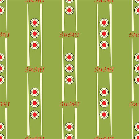 seamless pattern with abstract sign of  sushi Stock Photo - Budget Royalty-Free & Subscription, Code: 400-08038795