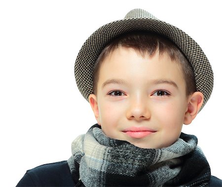 simsearch:400-08036451,k - Portrait of eleven years old boy clothing a hat on white background Stock Photo - Budget Royalty-Free & Subscription, Code: 400-08038930