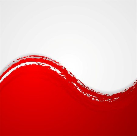 simsearch:400-08491837,k - Red grunge waves background. Vector illustration Foto de stock - Super Valor sin royalties y Suscripción, Código: 400-08039234