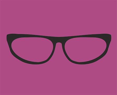 simsearch:400-07570271,k - Black secretary vector glasses on violet background Fotografie stock - Microstock e Abbonamento, Codice: 400-08039777