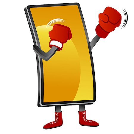 An image of a boxing smartphone. Stock Photo - Budget Royalty-Free & Subscription, Code: 400-08039848