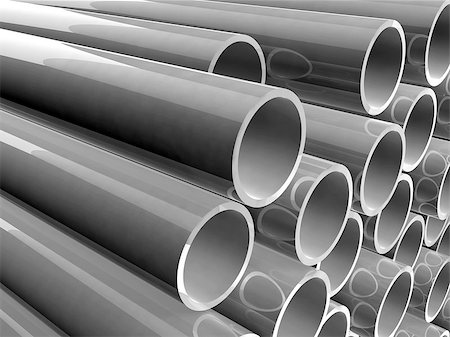 Plastic pipes of grey color Stock Photo - Budget Royalty-Free & Subscription, Code: 400-08032326