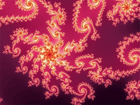 pink science - Digital computer graphic - rendering. Abstraction fractal background with spirals for design. Stock Photo - Budget Royalty-Free & Subscription, Code: 400-08032339