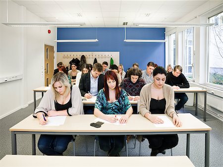 Large group of young adult students in the classroom Stock Photo - Budget Royalty-Free & Subscription, Code: 400-08032692