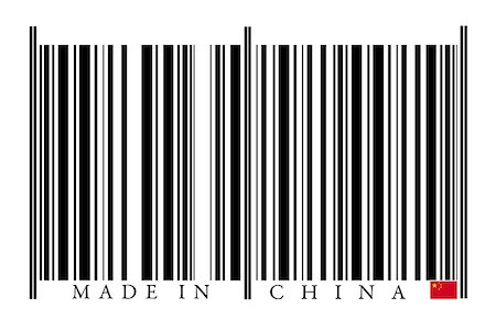 China Barcode isolated on white background Stock Photo - Budget Royalty-Free & Subscription, Code: 400-08032987
