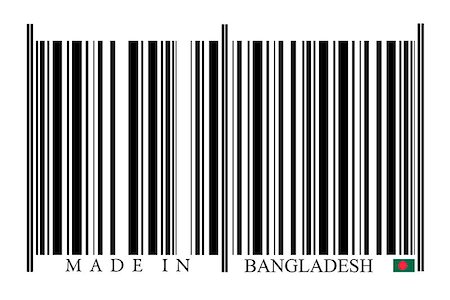 Bangladesh Barcode on white background Photographie de stock - Aubaine LD & Abonnement, Code: 400-08032995