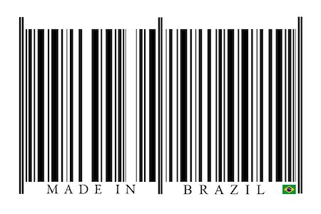 Brazil Barcode on white background Stock Photo - Budget Royalty-Free & Subscription, Code: 400-08032997