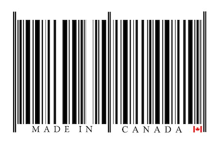 Canada Barcode on white background Photographie de stock - Aubaine LD & Abonnement, Code: 400-08032998
