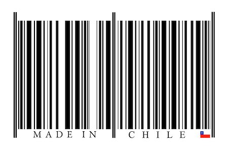 Chile Barcode on white background Stock Photo - Budget Royalty-Free & Subscription, Code: 400-08032999