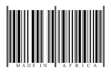 African Barcode on white background Stock Photo - Budget Royalty-Free & Subscription, Code: 400-08032990