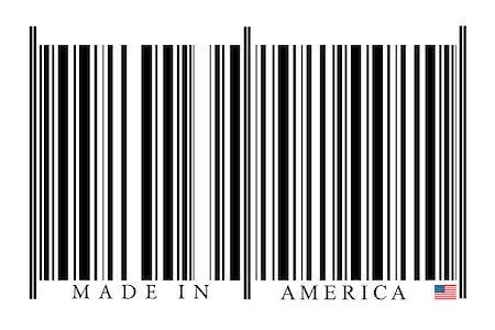 American Barcode on white background Stock Photo - Budget Royalty-Free & Subscription, Code: 400-08032991