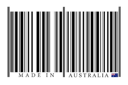 Australian Barcode on white background Stock Photo - Budget Royalty-Free & Subscription, Code: 400-08032993