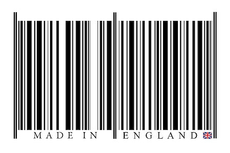 England Barcode on white background Stock Photo - Budget Royalty-Free & Subscription, Code: 400-08033005