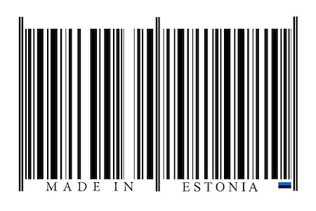 Estonia Barcode on white background Stock Photo - Budget Royalty-Free & Subscription, Code: 400-08033006