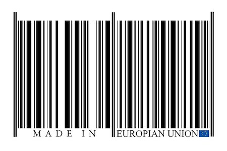 European Union Barcode on white background Stock Photo - Budget Royalty-Free & Subscription, Code: 400-08033008