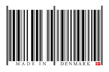 Denmark barcode on white background Stock Photo - Budget Royalty-Free & Subscription, Code: 400-08033000