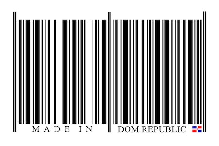 Dominican Republic barcode on white background Stock Photo - Budget Royalty-Free & Subscription, Code: 400-08033002
