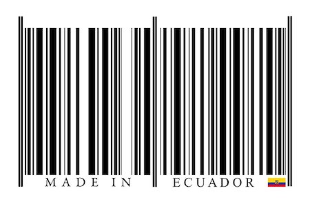 Ecuador Barcode on white background Photographie de stock - Aubaine LD & Abonnement, Code: 400-08033003