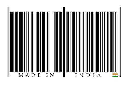 India Barcode on white background Stock Photo - Budget Royalty-Free & Subscription, Code: 400-08033016