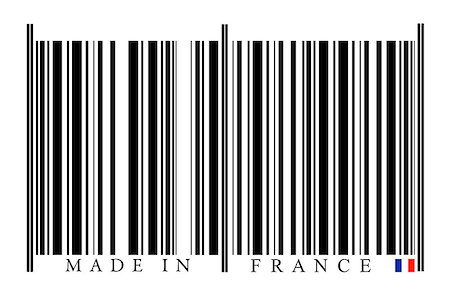 France Barcode on white background Stock Photo - Budget Royalty-Free & Subscription, Code: 400-08033011