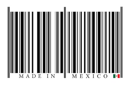Mexico Barcode on white background Stock Photo - Budget Royalty-Free & Subscription, Code: 400-08033024