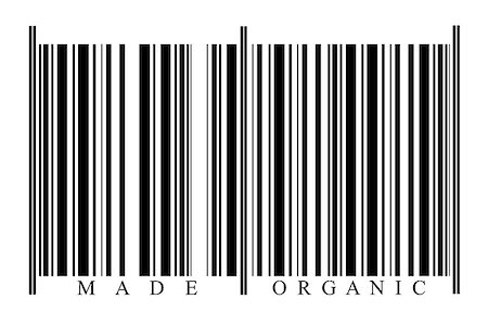 Organic Barcode on white background Stock Photo - Budget Royalty-Free & Subscription, Code: 400-08033026