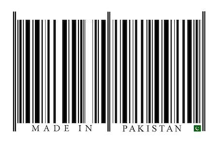 Pakistan Barcode on white background Stock Photo - Budget Royalty-Free & Subscription, Code: 400-08033027