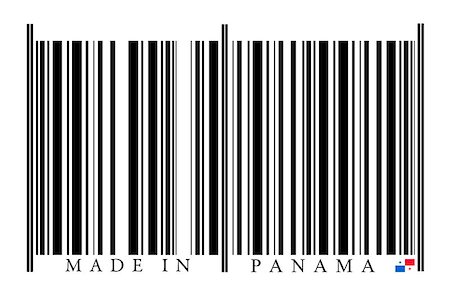 Panama Barcode on white background Stock Photo - Budget Royalty-Free & Subscription, Code: 400-08033028
