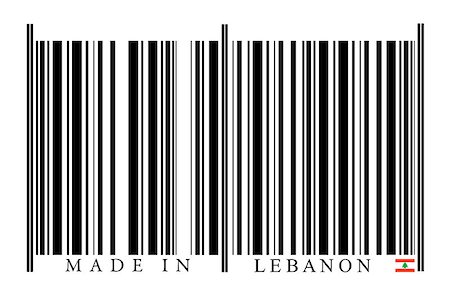 Lebanon Barcode on white background Stock Photo - Budget Royalty-Free & Subscription, Code: 400-08033021