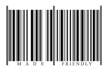 Friendly Barcode on white background Foto de stock - Super Valor sin royalties y Suscripción, Código: 400-08033023