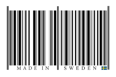 Sweden Barcode on white background Stock Photo - Budget Royalty-Free & Subscription, Code: 400-08033037
