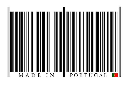 Portugal Barcode on white background Stock Photo - Budget Royalty-Free & Subscription, Code: 400-08033030