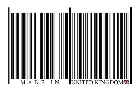 United Kingdom Barcode on white Background Foto de stock - Super Valor sin royalties y Suscripción, Código: 400-08033041