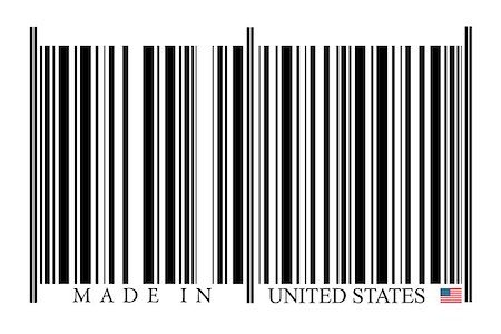 United States Barcode on white background Foto de stock - Super Valor sin royalties y Suscripción, Código: 400-08033042