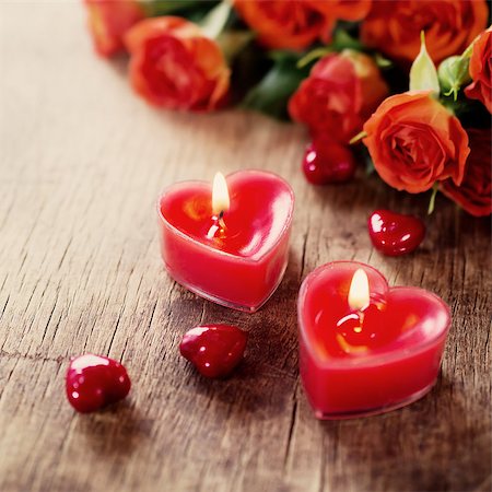 simsearch:400-08034170,k - Valentine's Day, still life with candles Photographie de stock - Aubaine LD & Abonnement, Code: 400-08033413