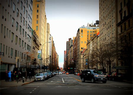 View from Central Park of a classic New York street. City landscape. Opposing buildings. Stock Photo - Budget Royalty-Free & Subscription, Code: 400-08033445