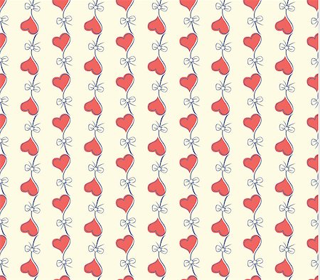 simsearch:400-04631033,k - Seamless heart pattern love. Vector valentines day background Foto de stock - Super Valor sin royalties y Suscripción, Código: 400-08033459