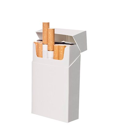 Box of cigarettes isolated on white background Stock Photo - Budget Royalty-Free & Subscription, Code: 400-08033557