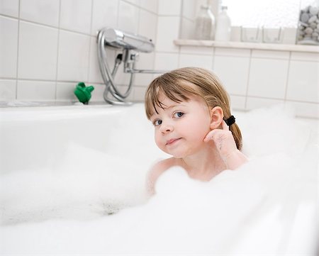 Little Girl in bath tube with bubbles Stock Photo - Budget Royalty-Free & Subscription, Code: 400-08033589