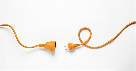 prolunga - Orange Power Cable isolated on white background Fotografie stock - Microstock e Abbonamento, Codice: 400-08033770