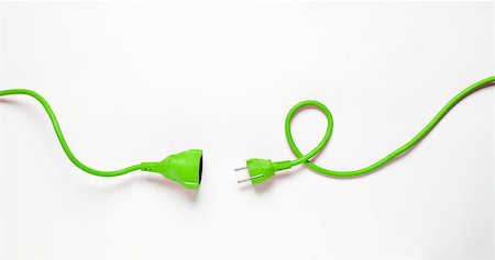 prolunga - Green Power Cable isolated on white background Fotografie stock - Microstock e Abbonamento, Codice: 400-08033772