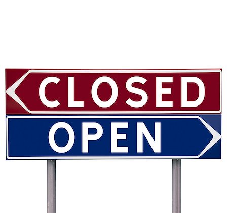simsearch:400-05730311,k - Direction Signs with choice between Open or Closed isolated on white background Stockbilder - Microstock & Abonnement, Bildnummer: 400-08033817