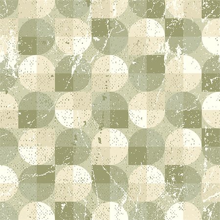 simsearch:400-04857758,k - Seamless retro pattern, vector tiles background with messy grunge texture. Texture is also seamless and can be used separately. Foto de stock - Super Valor sin royalties y Suscripción, Código: 400-08044037