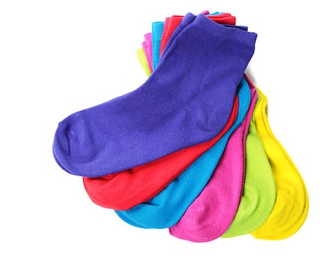 simsearch:400-05296034,k - Pile of colorful socks on white background Stock Photo - Budget Royalty-Free & Subscription, Code: 400-08044193