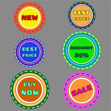 simsearch:400-08255059,k - Set of colored labels. Vector illustration. 10EPS Photographie de stock - Aubaine LD & Abonnement, Code: 400-08044225